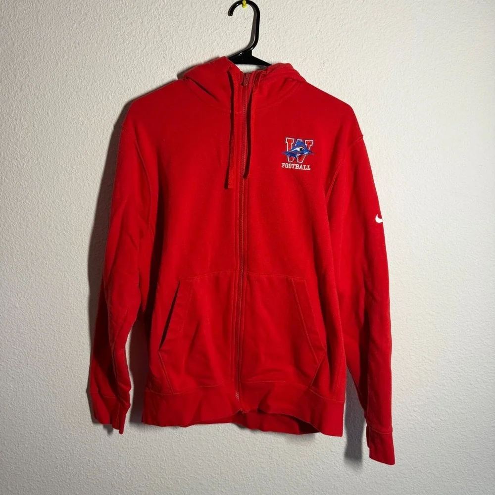 Westlake Chaparrals High School‎ Hoodie Mens Medium Red Nike Football Full Zip